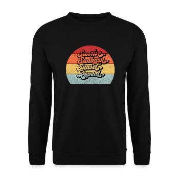 sunrise - Unisex Pullover - Schwarz - Vorne - Alina (178cm) & Michal (187cm)