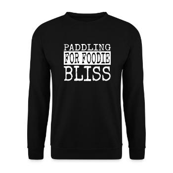 paddleboarding tips food blogs happy - Unisex Pullover - Schwarz - Vorne - Alina (178cm) & Michal (187cm)