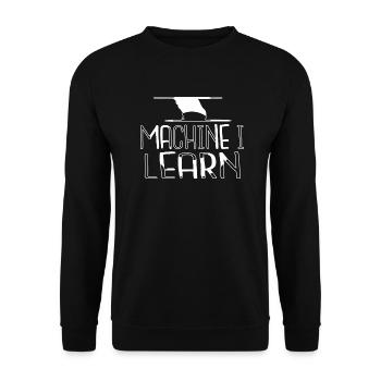 gift happy informatics birthday it solutions - Unisex Sweatshirt - black - Front - Alina (178cm) & Michal (187cm)
