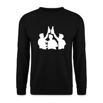 Junggesellenabschied Gruppe Jga - Unisex Pullover - Schwarz - Vorne - Alina (178cm) & Michal (187cm)