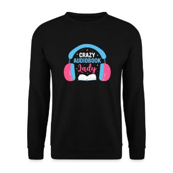 Contes épiques, amour sans fin : Crazy Audiobook Lady - Sweat-shirt Unisexe - noir - Devant - Alina (178cm) & Michal (187cm)