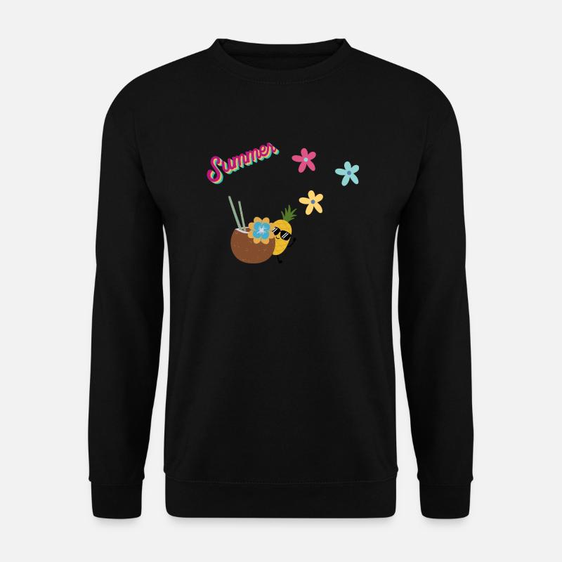 Summer Ananas - Unisex Pullover - Schwarz