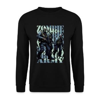 Zombie Army - Unisex Sweatshirt - black - Front - Alina (178cm) & Michal (187cm)