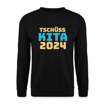 Tschüss Kita 2024 - Unisex Pullover - Schwarz - Vorne - Alina (178cm) & Michal (187cm)