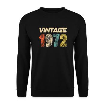 Vintage 1972 Retro - Best-seller - Sweat-shirt Unisexe - noir - Devant - Alina (178cm) & Michal (187cm)
