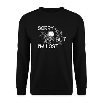 sorry - Unisex Pullover - Schwarz - Vorne - Alina (178cm) & Michal (187cm)