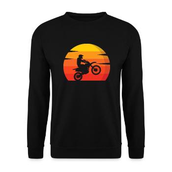 Motocross MX Supercross Enduro Dirt Bike - Sweat-shirt Unisexe - noir - Devant - Alina (178cm) & Michal (187cm)