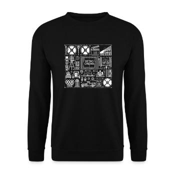 Design cinéma rétro - Sweat-shirt Unisexe - noir - Devant - Alina (178cm) & Michal (187cm)