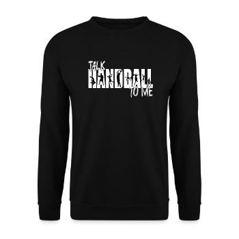 Talk Handball to me - Unisex Sweatshirt - black - Front - Alina (178cm) & Michal (187cm)