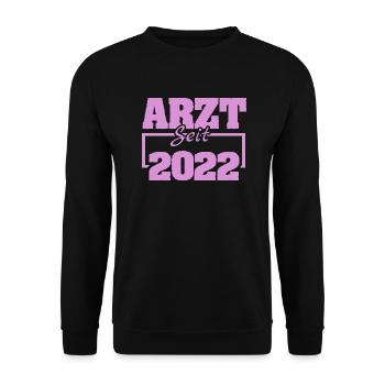 202 - Unisex Pullover - Schwarz - Vorne - Alina (178cm) & Michal (187cm)