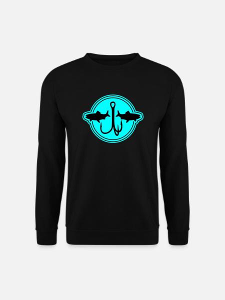 Fishing Symbol Fish Hook - Unisex Sweatshirt - black