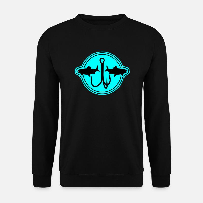 Fishing Symbol Fish Hook - Unisex Sweatshirt - black