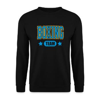 boxing team - Unisex Sweatshirt - black - Front - Alina (178cm) & Michal (187cm)