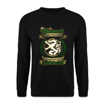 Steiermark Stolz – Königreich der Herzen - Unisex Pullover - Schwarz - Vorne - Alina (178cm) & Michal (187cm)
