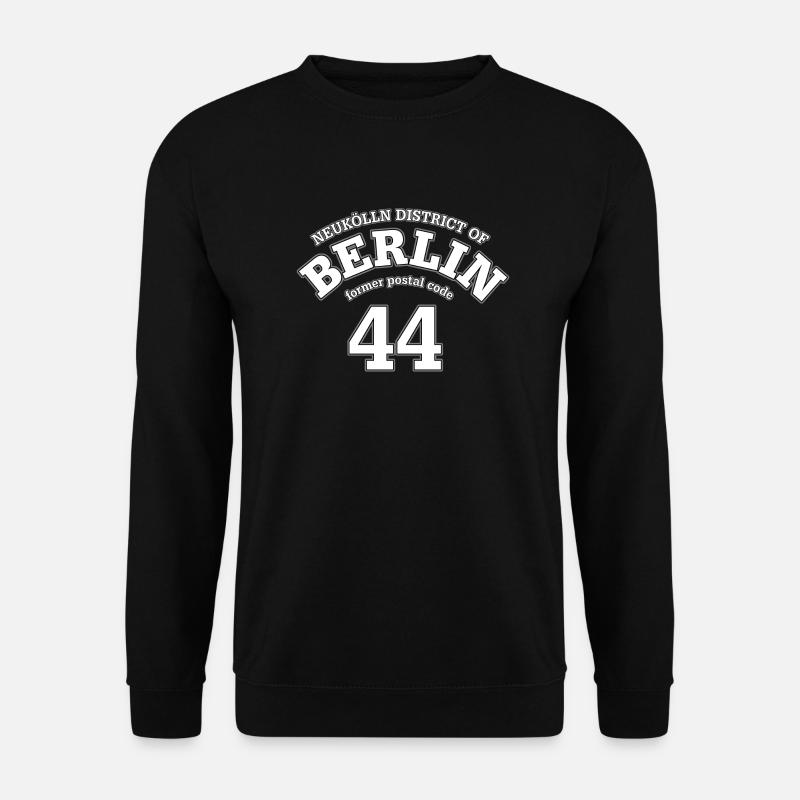 Neukölln Berlin 44 weisser Druck - Unisex Pullover - Schwarz