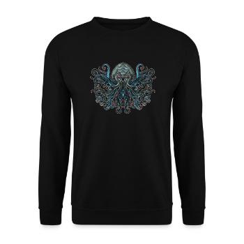 Cthulhu-Head - Unisex Pullover - Schwarz - Vorne - Alina (178cm) & Michal (187cm)