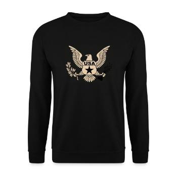 usa Armee 2 - Unisex Pullover - Schwarz - Vorne - Alina (178cm) & Michal (187cm)