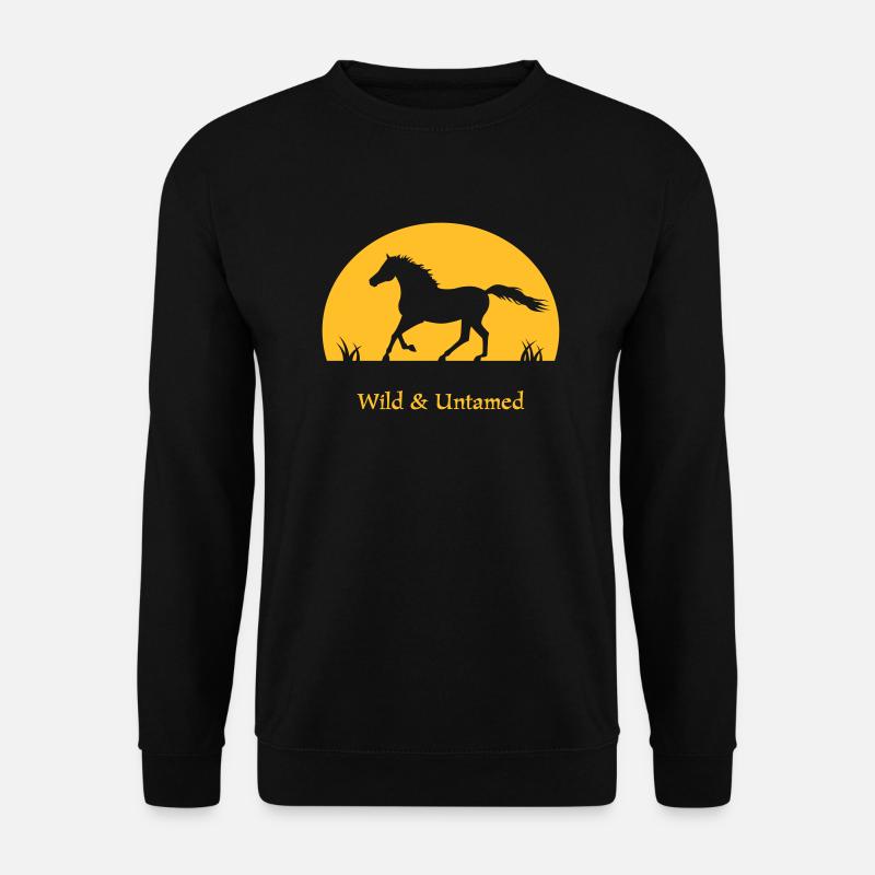 Sunset Horse wild and untamed - Unisex Pullover - Schwarz