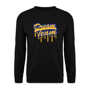 Stamp Graffiti Logo Design Dream Team Freunde Few - Unisex Sweatshirt - black - Front - Alina (178cm) & Michal (187cm)
