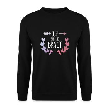 I am the bride gift - Unisex Sweatshirt - black - Front - Alina (178cm) & Michal (187cm)