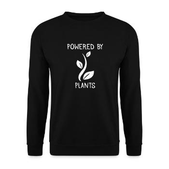 Powered by Plants Vegan cadeau - Sweat-shirt Unisexe - noir - Devant - Alina (178cm) & Michal (187cm)