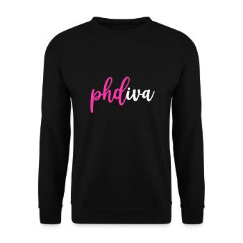 Phd diva diplôme cadeau - Sweat-shirt Unisexe - noir - Devant - Alina (178cm) & Michal (187cm)
