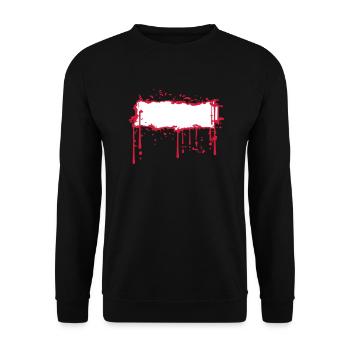 Shield blood frame border text field name scream - Unisex Sweatshirt - black - Front - Alina (178cm) & Michal (187cm)