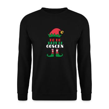 Ho ho hoit di Goschn Bayerisch Geschenk - Unisex Pullover - Schwarz - Vorne - Alina (178cm) & Michal (187cm)