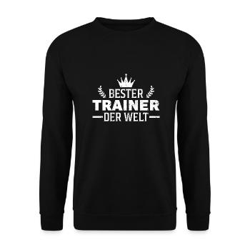 Bester Trainer der Welt Coach Geschenk - Unisex Pullover - Schwarz - Vorne - Alina (178cm) & Michal (187cm)