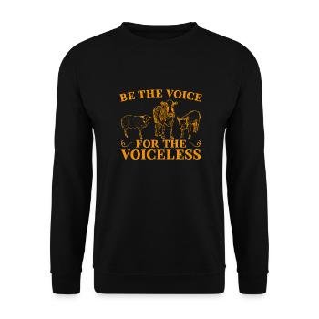 Soyez la voix du cadeau pour la protection des animaux sans voix - Sweat-shirt Unisexe - noir - Devant - Alina (178cm) & Michal (187cm)