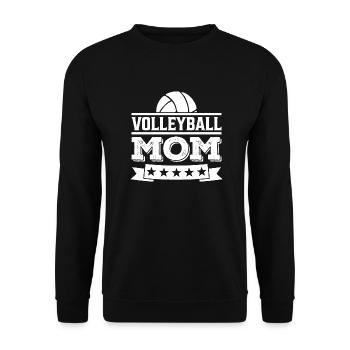 Volleyball mom mom mother gift - Unisex Sweatshirt - black - Front - Alina (178cm) & Michal (187cm)