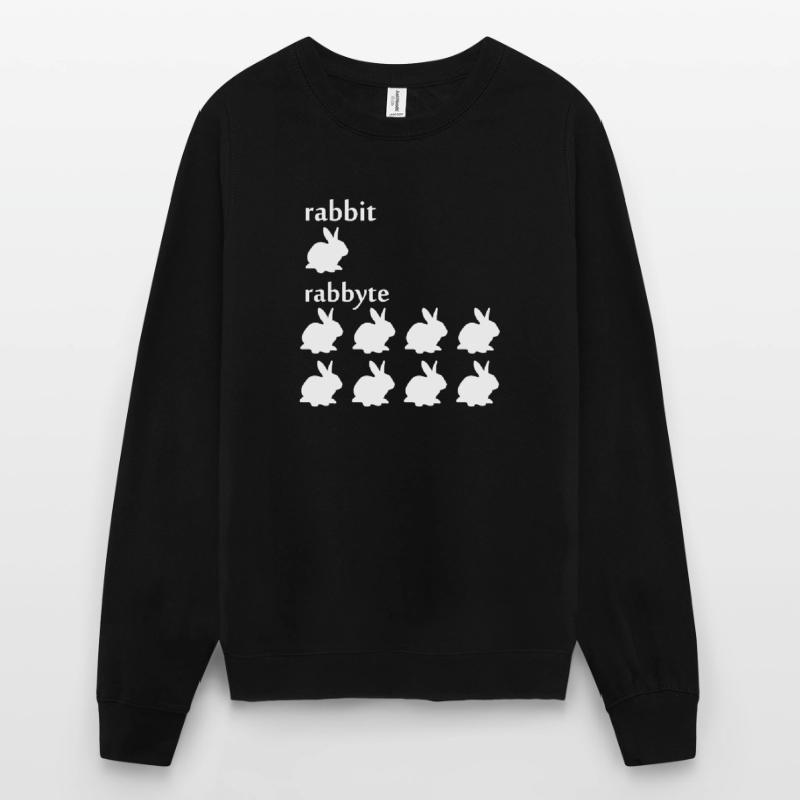 Programmer computer scientist byte rabbit gift Unisex Sweatshirt