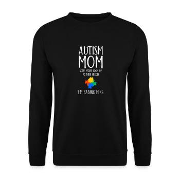 Autism Mom Awareness Autismus Geschenk - Unisex Pullover - Schwarz - Vorne - Alina (178cm) & Michal (187cm)