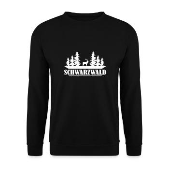 Schwarzwald Natur Wald Naturliebhaber Geschenk - Unisex Pullover - Schwarz - Vorne - Alina (178cm) & Michal (187cm)