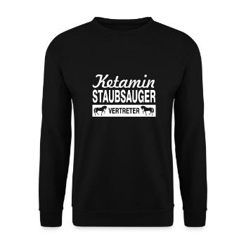 Ketamin staubsauger vertreter Partygänger Rave - Unisex Pullover - Schwarz - Vorne - Alina (178cm) & Michal (187cm)