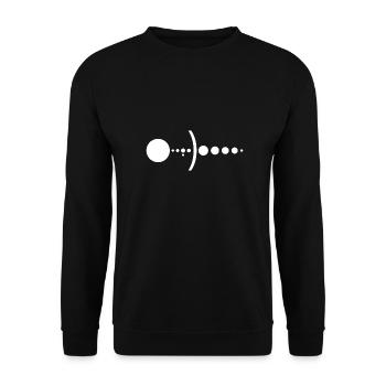 Parade des planètes Art Cosmos Astronomy Space - Sweat-shirt Unisexe - noir - Devant - Alina (178cm) & Michal (187cm)