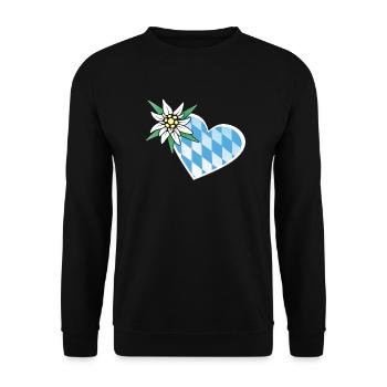 Bayernliebe - Unisex Pullover - Schwarz - Vorne - Alina (178cm) & Michal (187cm)
