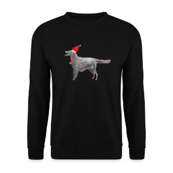 Flatcoated Retriever Weihnachten - Unisex Pullover - Schwarz - Vorne - Alina (178cm) & Michal (187cm)