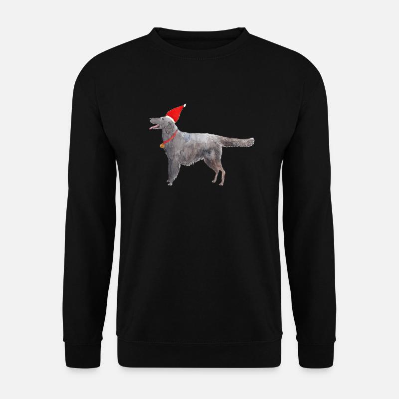 flatcoated retriever christmas - Unisex Sweatshirt - black