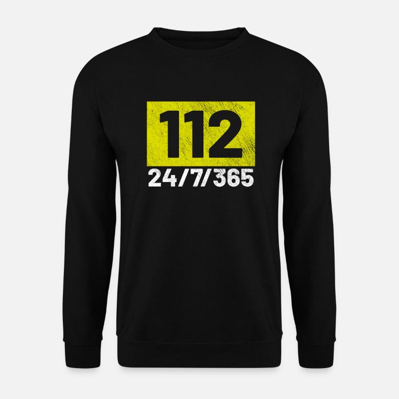 112 24 7 fire brigade - Unisex Sweatshirt - black