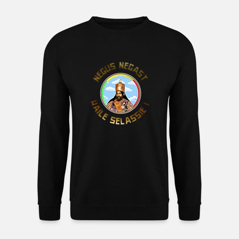 Negus Negast Haile Selassie Rastafari - Unisex Pullover - Schwarz