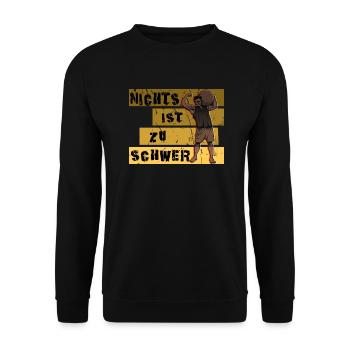 Strongman Sort muscles Fort Homme Fit Cadeau - Sweat-shirt Unisexe - noir - Devant - Alina (178cm) & Michal (187cm)