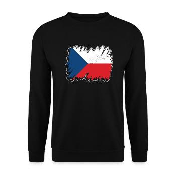 Czech Design for Czech fans - Unisex Sweatshirt - black - Front - Alina (178cm) & Michal (187cm)