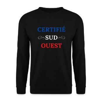certifié sud ouest - Sweat-shirt Unisexe - noir - Devant - Alina (178cm) & Michal (187cm)