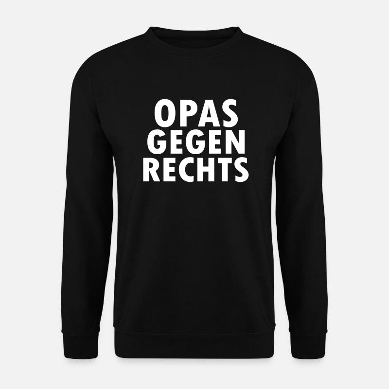 Opas gegen rechts - Unisex Pullover - Schwarz