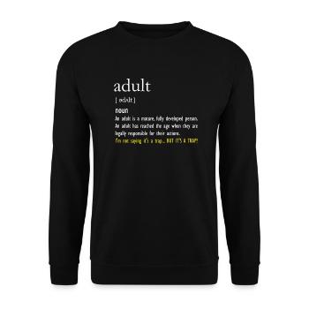 Adulte - Sweat-shirt Unisexe - noir - Devant - Alina (178cm) & Michal (187cm)