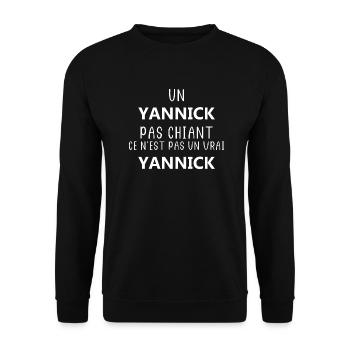 Un yannick chiant ce n'est pas un vrai yannick - Sweat-shirt Unisexe - noir - Devant - Alina (178cm) & Michal (187cm)