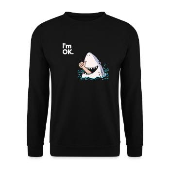 Requin Requin - Sweat-shirt Unisexe - noir - Devant - Alina (178cm) & Michal (187cm)