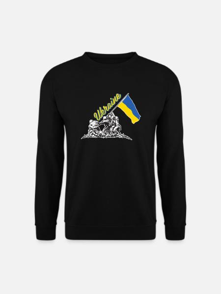 ukraine flag raising - Unisex Sweatshirt - black