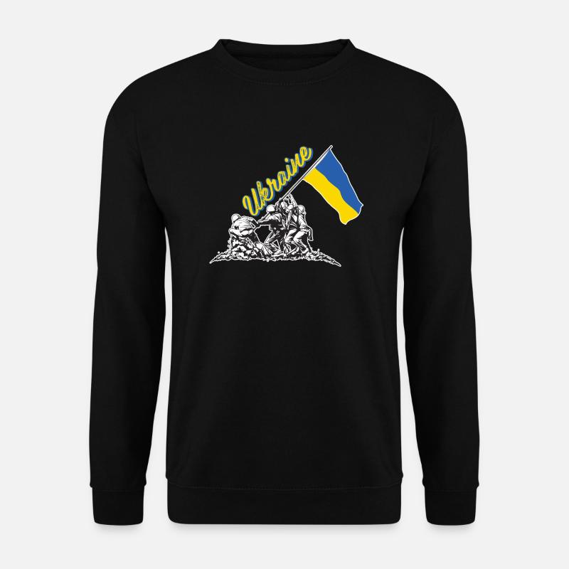 lever du drapeau ukraine - Sweat-shirt Unisexe - noir